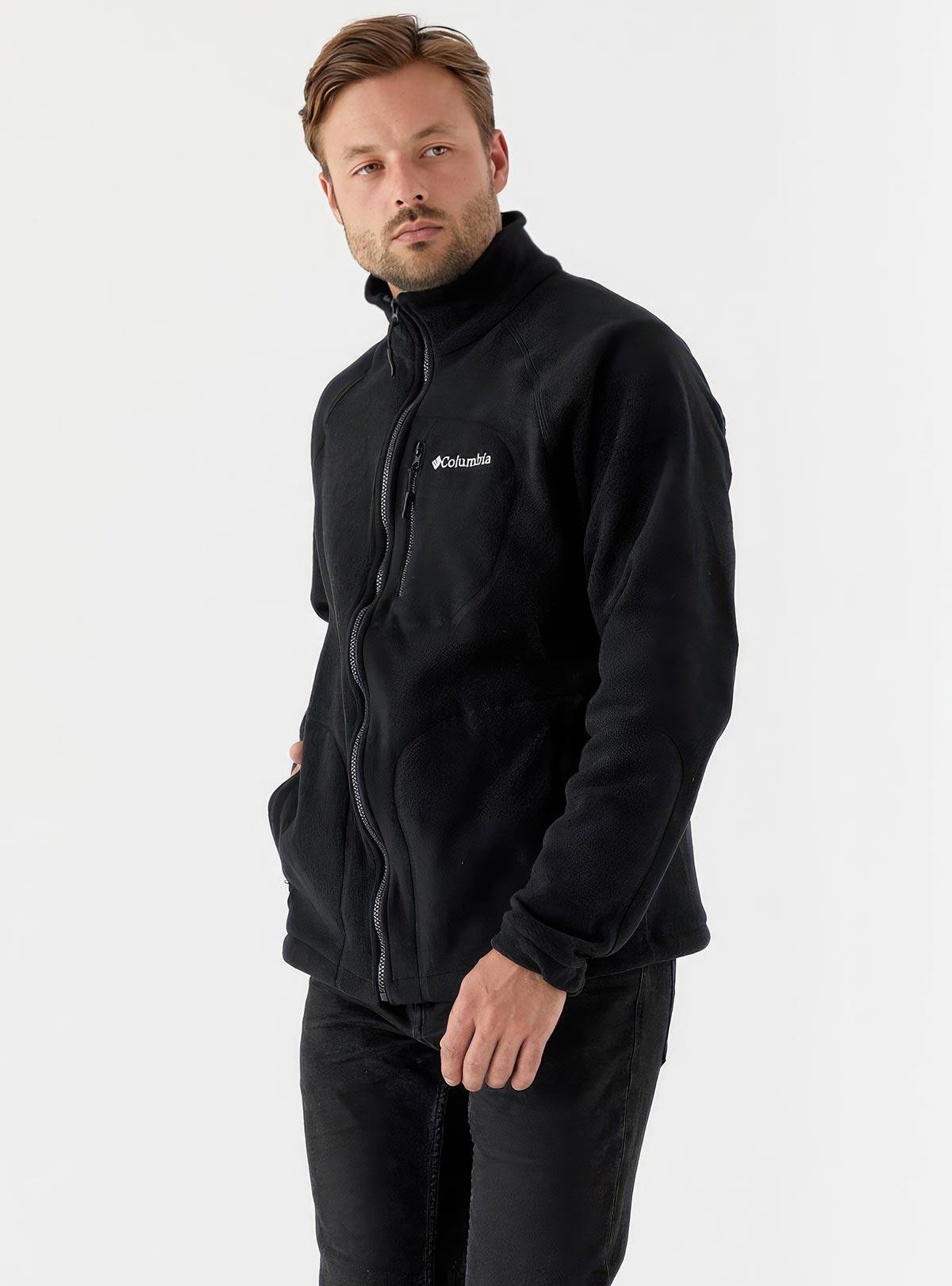 Кофта флісова чоловіча Columbia з кишенями на блискавці зимова спортивна XXXL Чорний (73401) - фото 6 Кофта флісова чоловіча Columbia з кишенями на блискавці зимова спортивна XXXL Чорний (73401) - фото 6