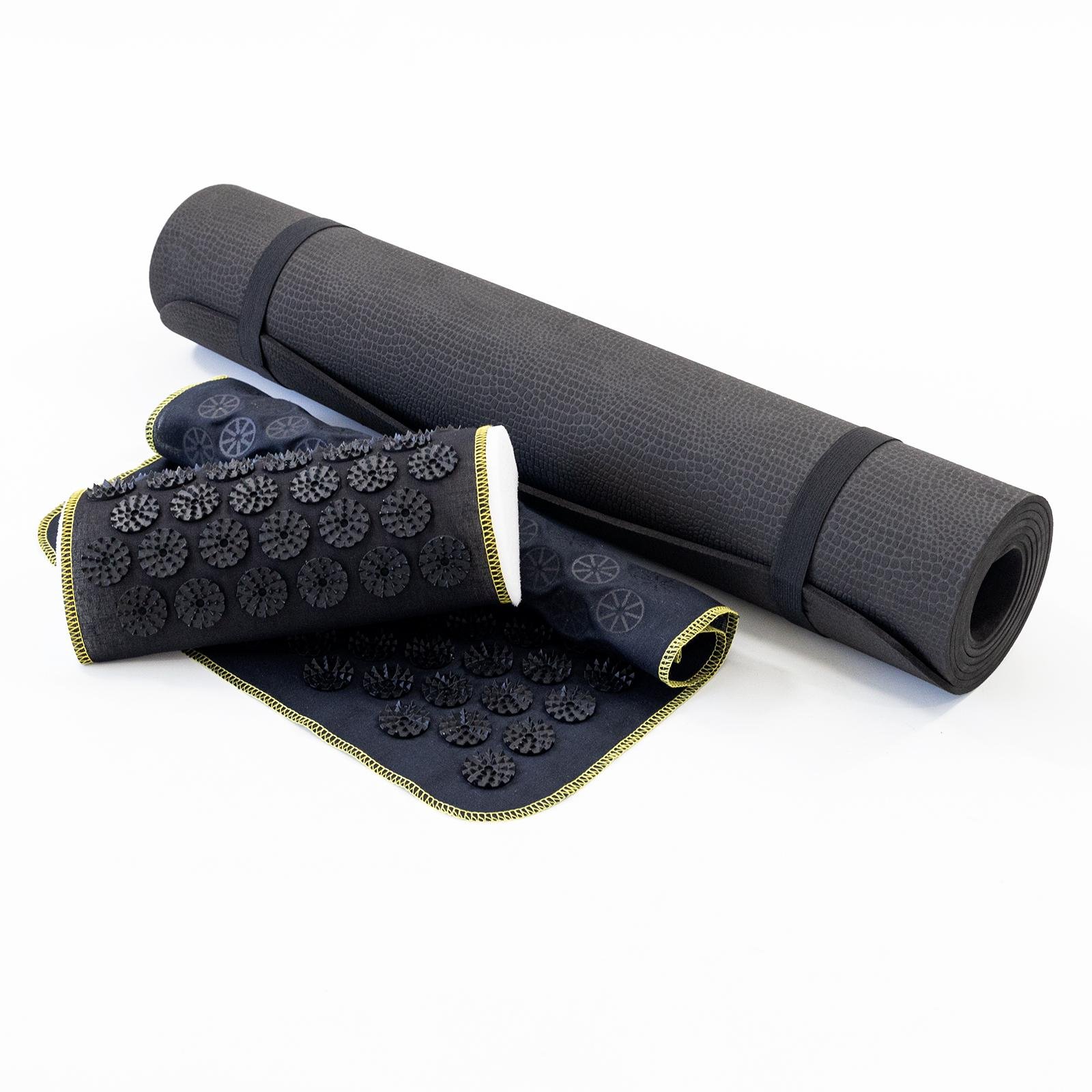 Килимок OSPORT Set 30 з Аплікатором Кузнєцова та валиком Чорний (n-0061) - фото 2