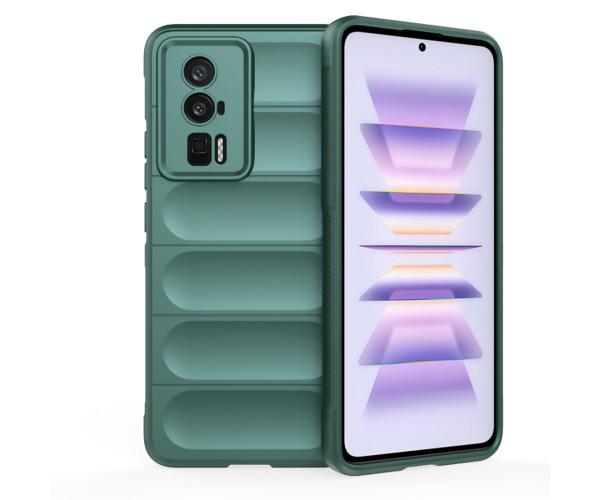 Чехол-накладка Ricco Phantom Shield для Xiaomi Poco F5 Pro / Redmi Note K60 с защитой при падении Зелёный