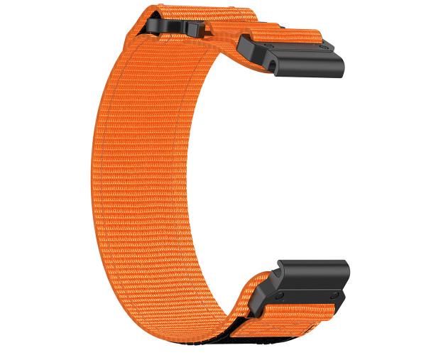 Ремешок Nylon Loop для смарт-часов Garmin Fenix 8 43 мм 20 мм Оранжевый - фото 1