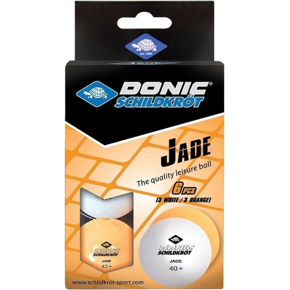 Набор мячей для настольного тенниса Donic JADE 40+ 6 шт. Оранжево-белый (608509)