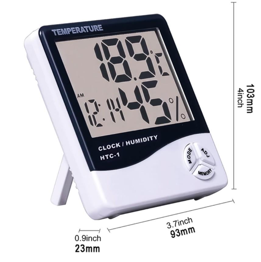 Метеостанція HTC-1 термометр з гігрометром/годинником та будильником (556) - фото 4