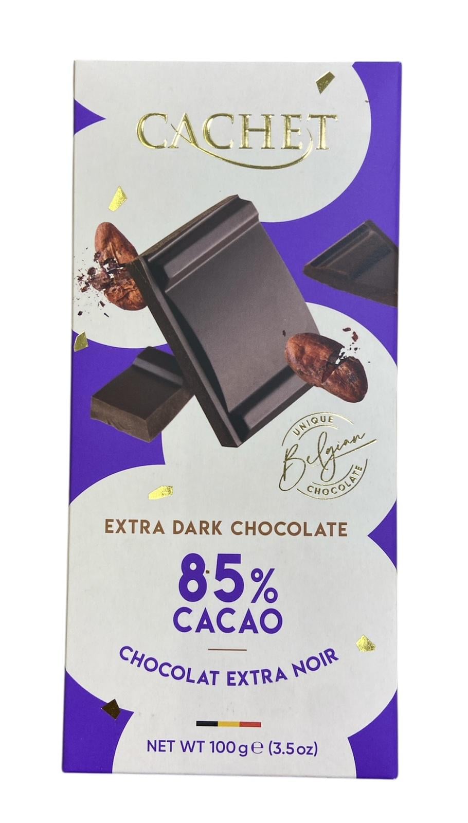 Шоколад черный CACHET EXTRA 85% какао 100 г (52382)