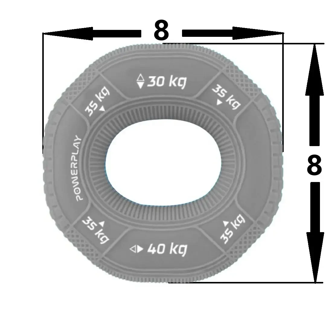 Еспандер кистьовий силіконовий PowerPlay PP-4331 Hand Grip Large Сірий - фото 2