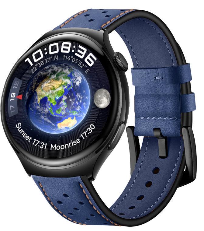 Ремешок кожаный Classico для Huawei Watch 4/4 Pro Blue (38600-28)