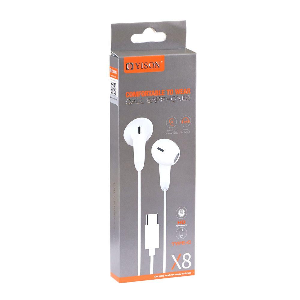 Навушники Yison X8 Type-C Білий (ЦУ-00037046) Навушники Yison X8 Type-C Білий (ЦУ-00037046)