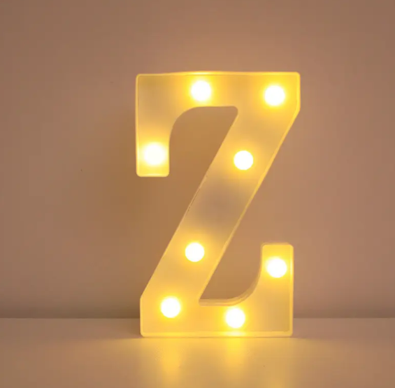 Літера з підсвіткою Z об'ємна маленька 21x15 см Білий (553110/25) Літера з підсвіткою Z об'ємна маленька 21x15 см Білий (553110/25)