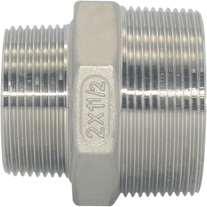 Ниппель редукционная наружная резьба 1 1/2" х 1/2" нержавеющая сталь AISI316 (27615479) - фото 2