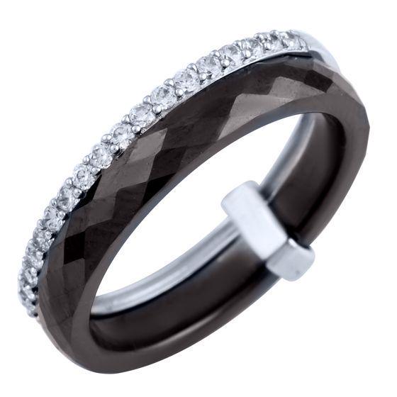 Кольцо серебряное Tiva с керамикой 2,8 г р. 18 (1903872)