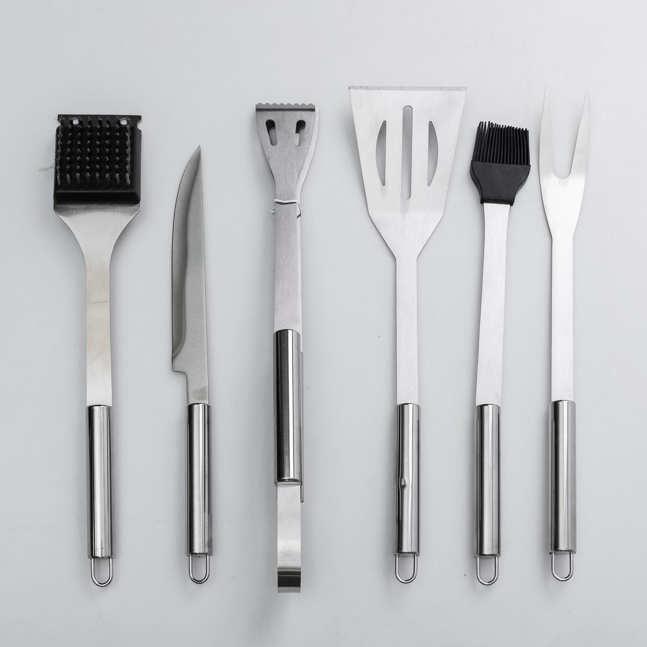 Набір аксесуарів для барбекю/мангалу/грилю 40х10х5 см 6 предметів (6615) - фото 5 Набір аксесуарів для барбекю/мангалу/грилю 40х10х5 см 6 предметів (6615) - фото 5