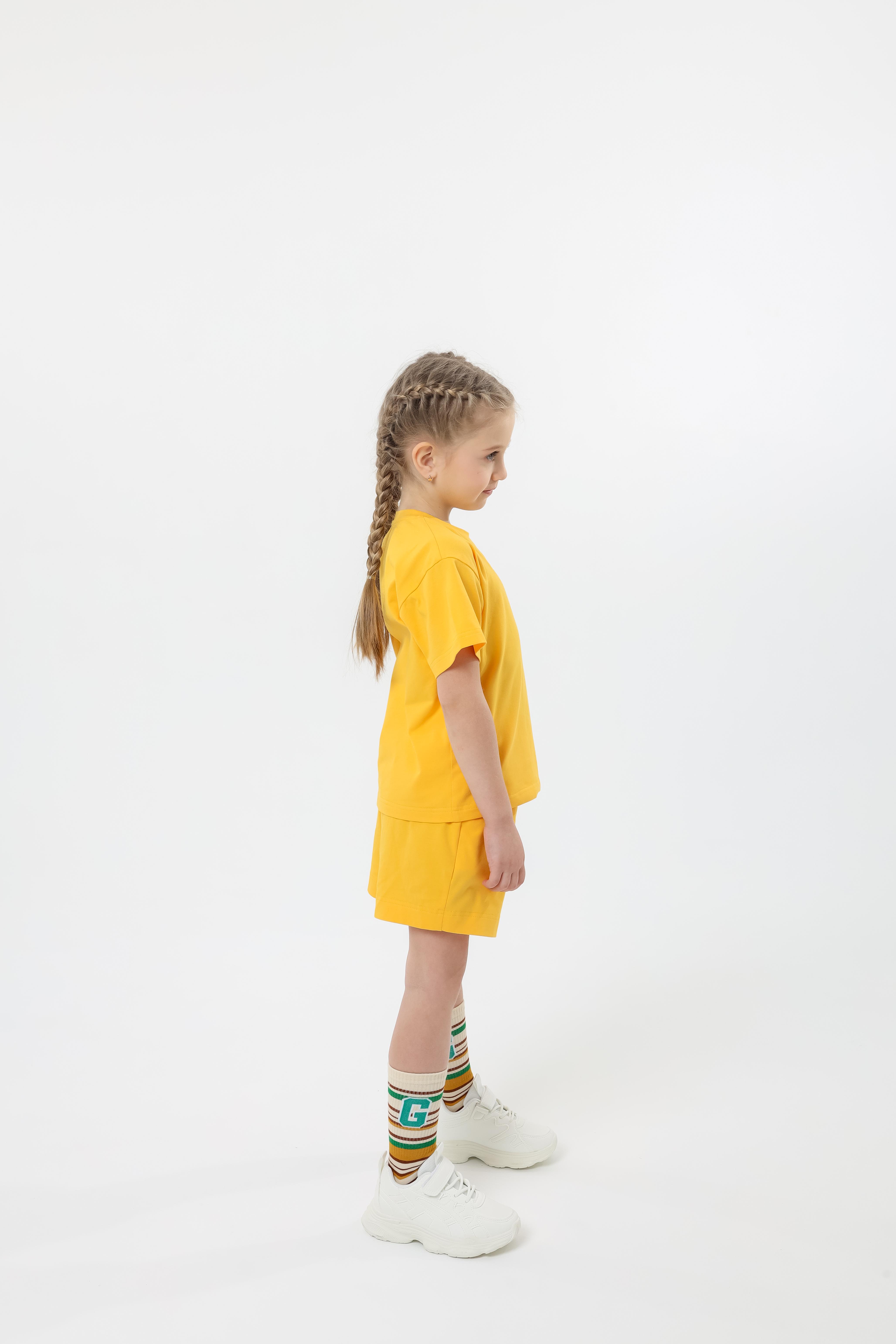 Футболка для дітей NEWGEN базова 104 см Жовтий (26867477) - фото 2 Футболка для дітей NEWGEN базова 104 см Жовтий (26867477) - фото 2