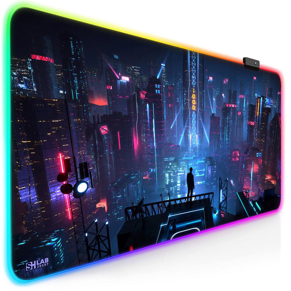 Коврик для мыши с подсветкой SHLab Spectra Neon City 04 SHM-1149 80x40 см (39597)