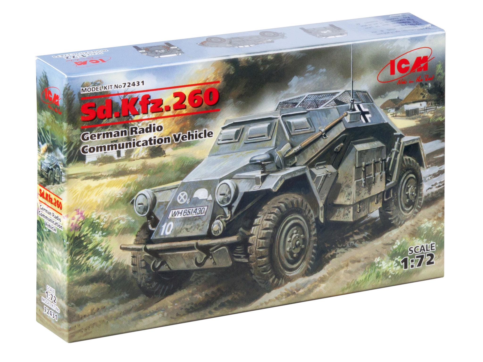 Сборная модель ICM Sd.Kfz.260 немецкий бронеавтомобиль радиосвязи (72431)