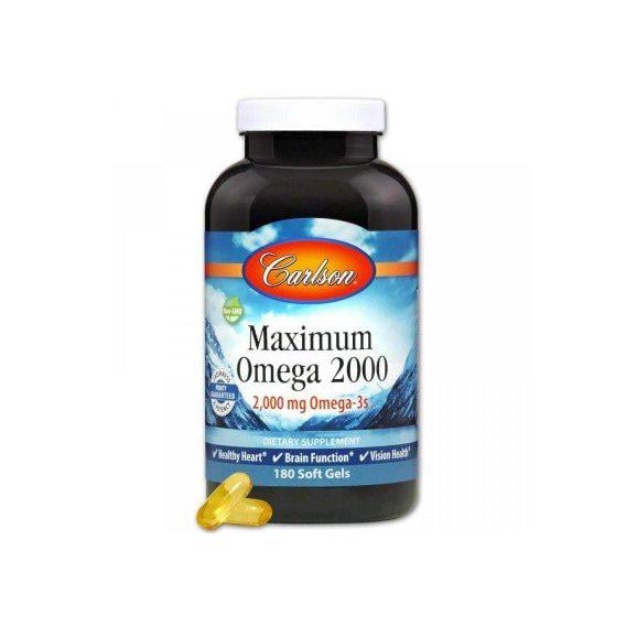 Омега 3 Carlson Labs Maximum Omega 2000 мг 180 Soft Gels Natural Lemon