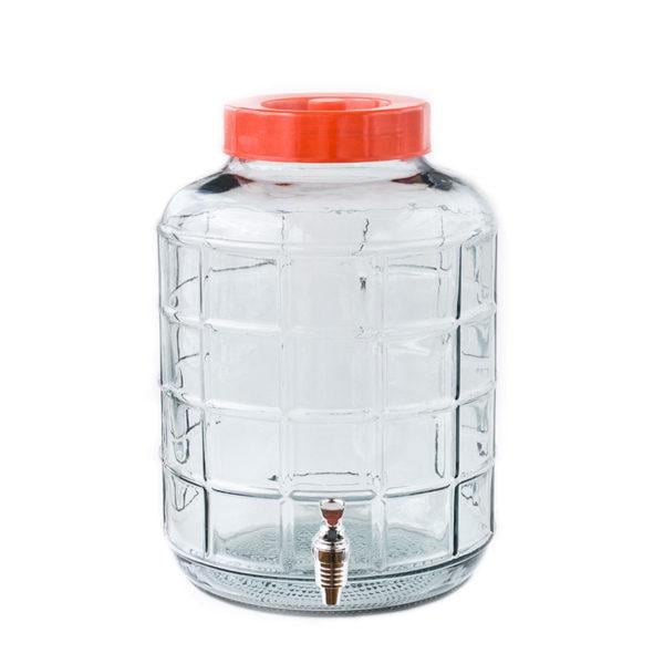 Бутыль стеклянная с краном 17,5 л (GL175P)