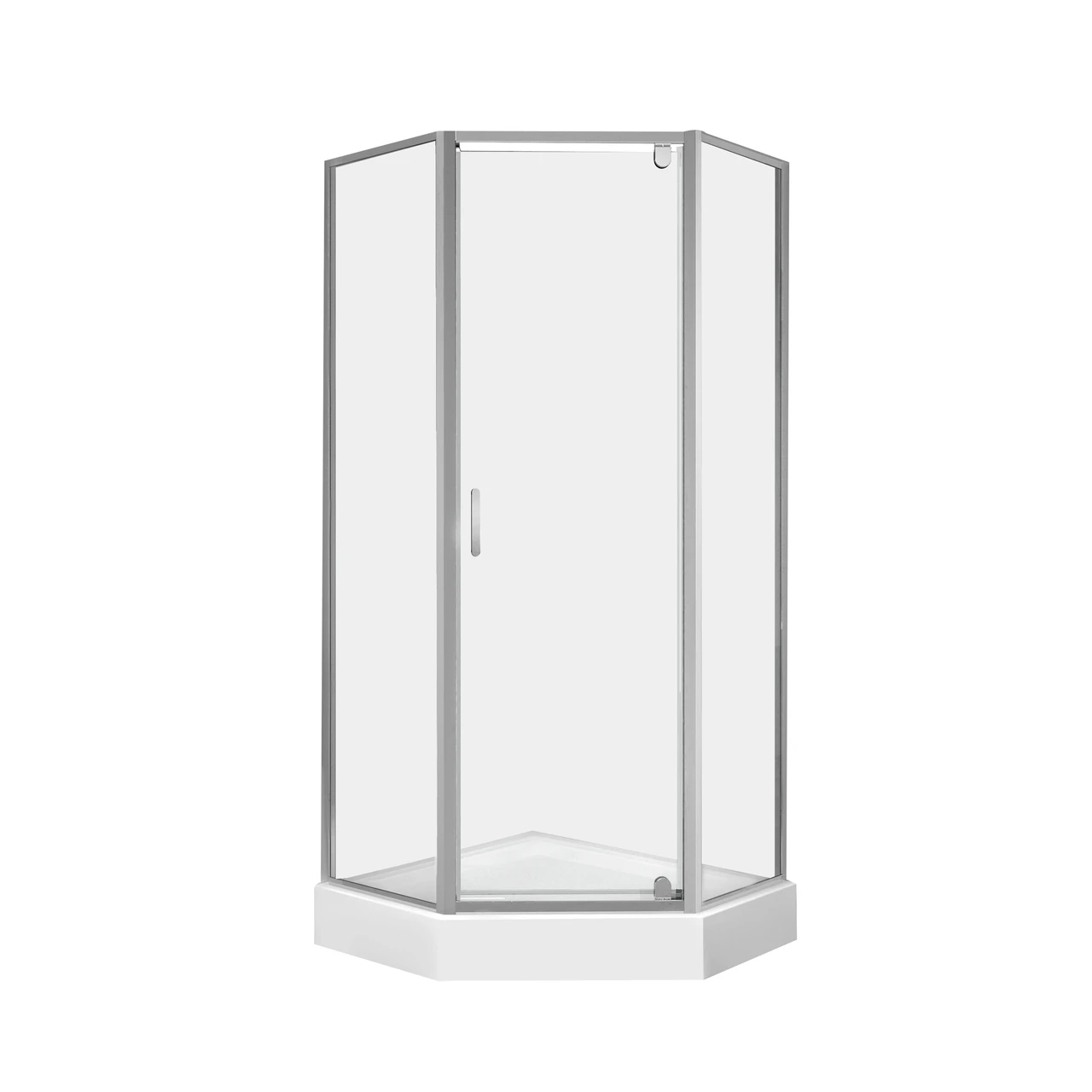 Набор Qtap душевая кабина Leo CRM10995-AC6 Clear 2020x900x900 мм/поддон Diamond 309912 90x90x12 см с сифоном (2552208089)