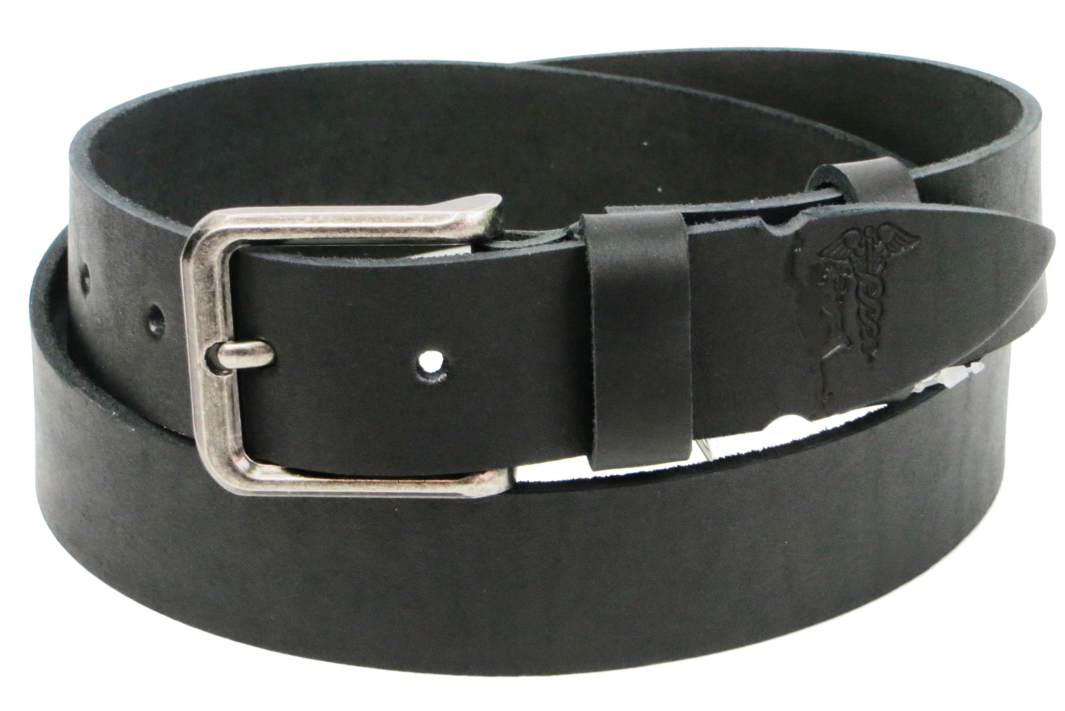Ремень мужской Skipper кожаный Черный (1295-38)