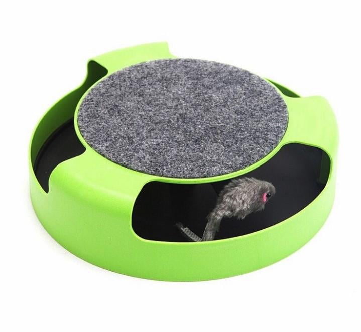 Котяча іграшка з мишкою і точилкою для кігтів Салатовий (2104618637) - фото 1 Котяча іграшка з мишкою і точилкою для кігтів Салатовий (2104618637) - фото 1