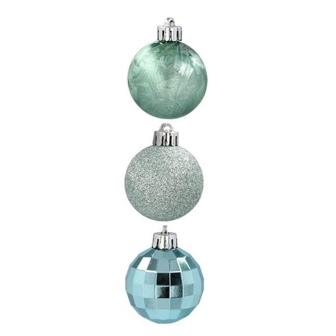 Набор пластиковых новогодних шаров Flora 24 шт. d 4 см (43117)