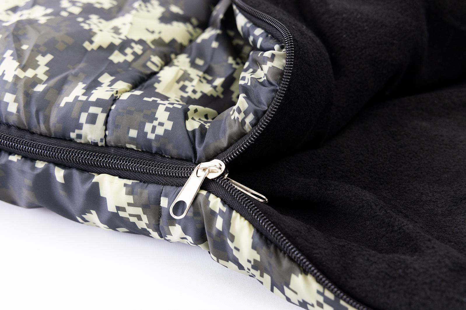 Спальний мішок-ковдра з капюшоном та флісом OSPORT ty-0013 Tourist Medium осінь/весна Піксель (19923) - фото 3 Спальний мішок-ковдра з капюшоном та флісом OSPORT ty-0013 Tourist Medium осінь/весна Піксель (19923) - фото 3