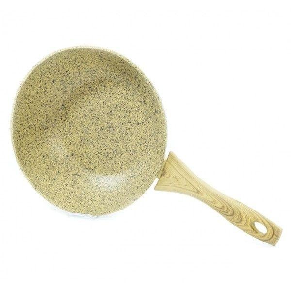 Сковорідка Fissman WOK Crema Nova 28х8 см алюмінієва з кам'яним антипригарним покриттям (AL-4325.28)