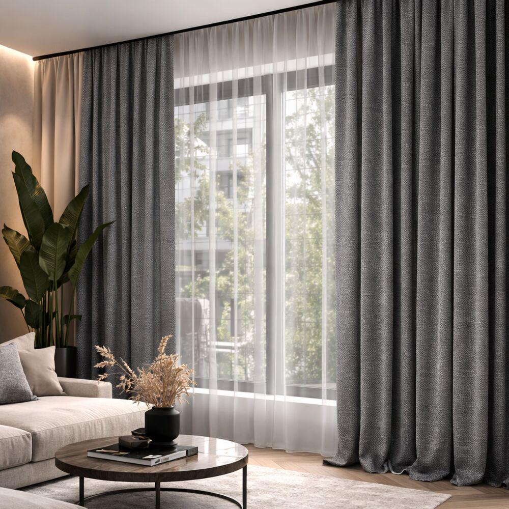 Комплект штор рогожка IDEIA Premium V-6 антикіготь на тасьмі 2 шт. 150х260 см Сірий (27489)
