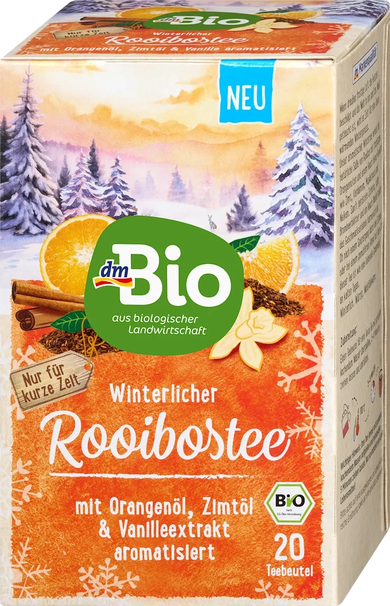 Чай BIO Ройбуш с апельсиновой корицей и ванилью 40 грамм 20 пакетиков