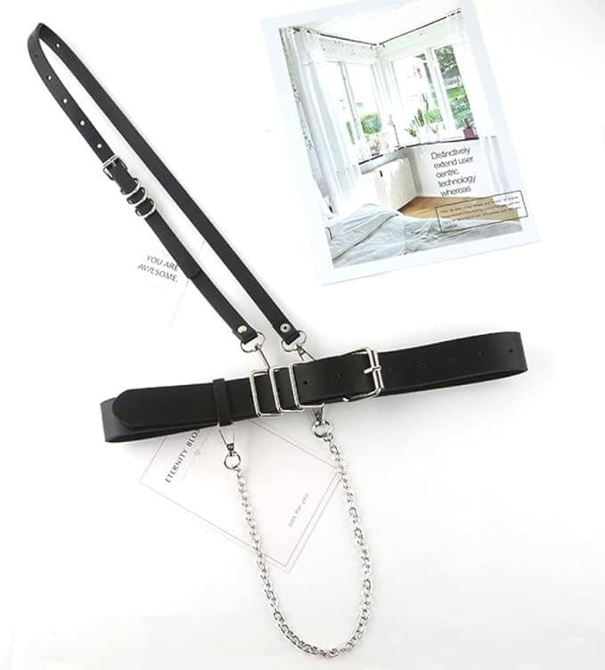 Портупея жіноча LET’S RESIN з ланцюгом довжина 95 см ширина 4 см Чорний - фото 4 Портупея жіноча LET’S RESIN з ланцюгом довжина 95 см ширина 4 см Чорний - фото 4