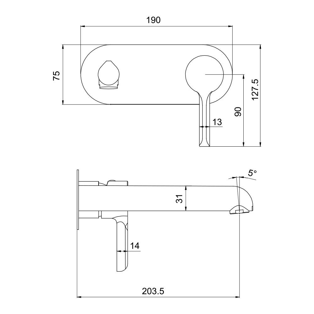 Змішувач для раковини Gappo G1003-28 Білий/Хром (1044857) - фото 4