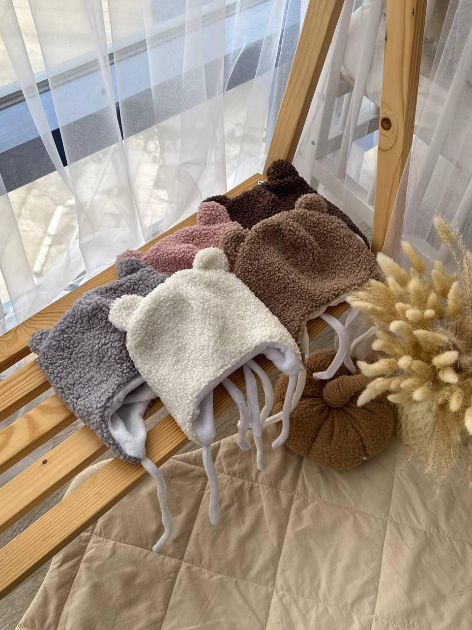 Шапка дитяча зимова Teddy 48-50 см 1-2 роки Шоколадний (2781800170) - фото 4