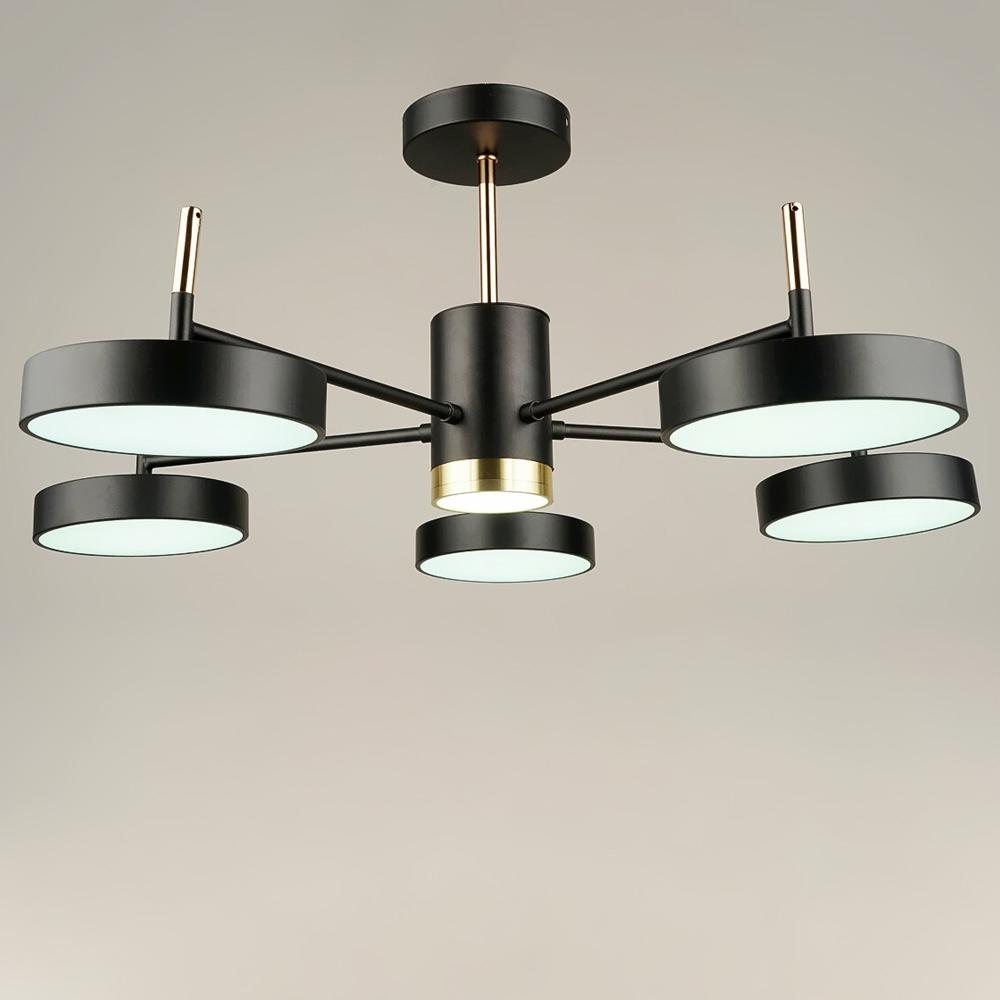 Люстра потолочная LED Light House SRS-19780/5 BK/FGD Черный/Золотой