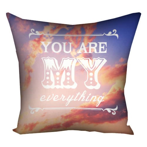 Подушка з принтом "You are my everything" 50x50 см (5P_LP230)