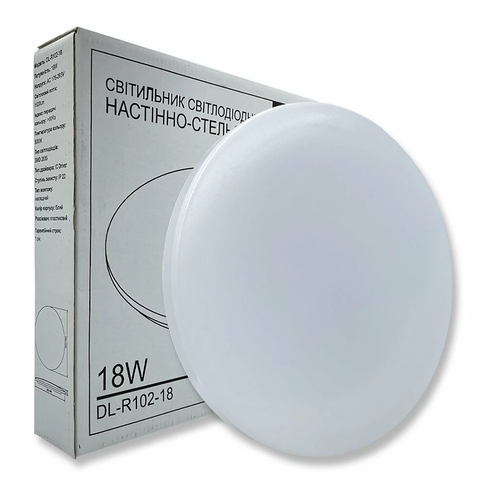 Светильник Biom LED 6200K 18 Вт (DL-R102-18) Светильник Biom LED 6200K 18 Вт (DL-R102-18)