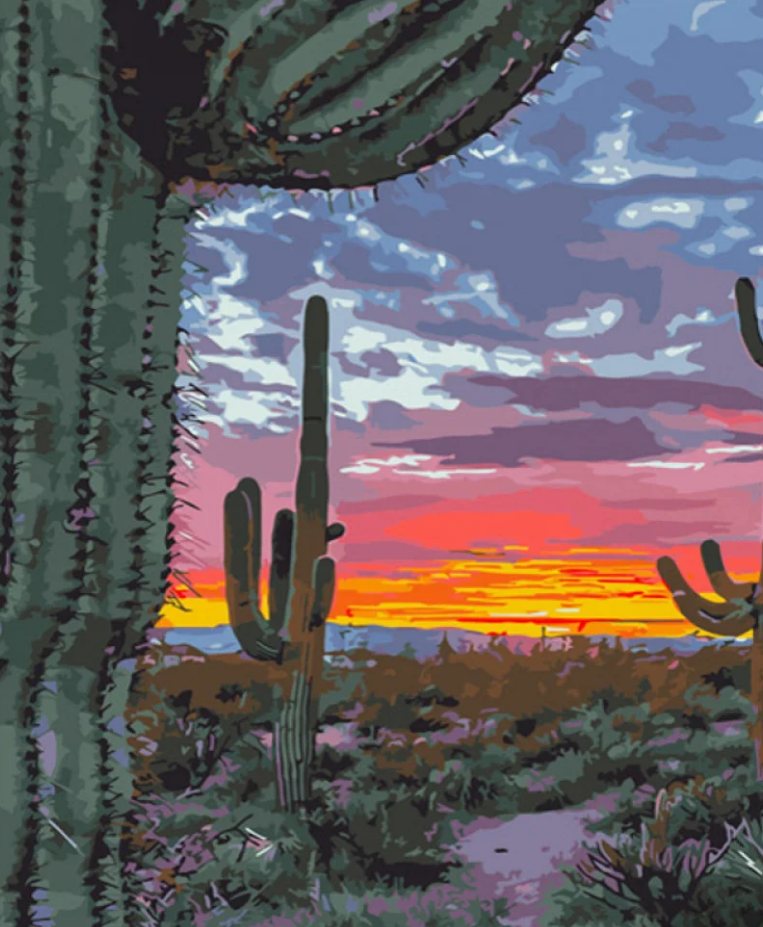 Картина по номерам Strateg Закат в Техасе 40x50 см (GS628)