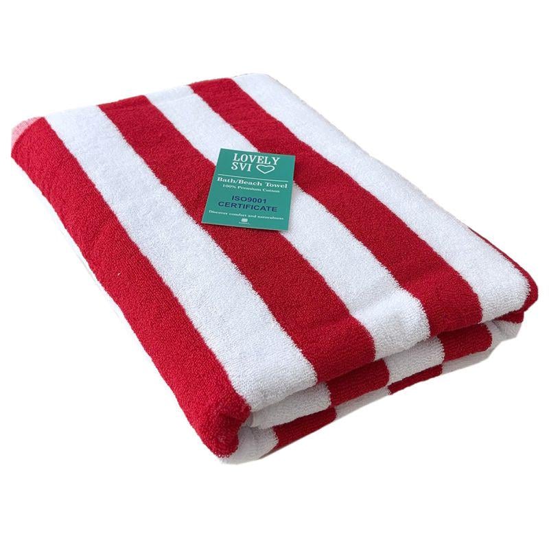 Полотенце пляжное Lovely Svi хлопок/махра XL 75x150 см Бело-красный