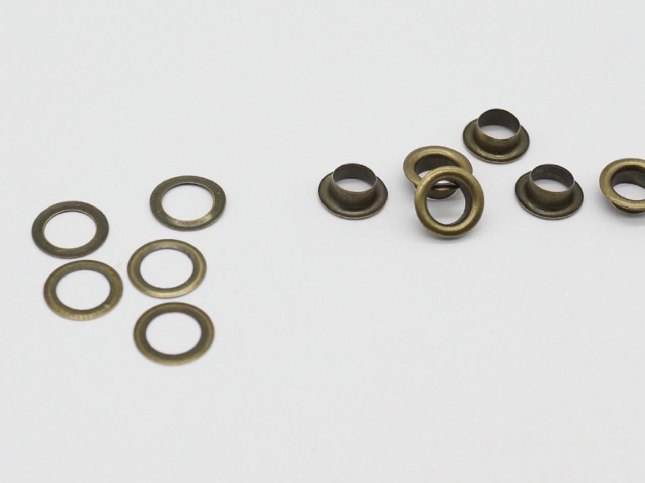 Люверс металлический маленький 6,5 мм 1 шт. Старая латунь (42201134) - фото 2