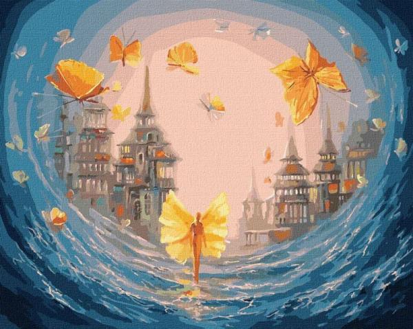 Картина по номерам Идейка Бабочки души 40х50 см в термопакете (KHO5026)