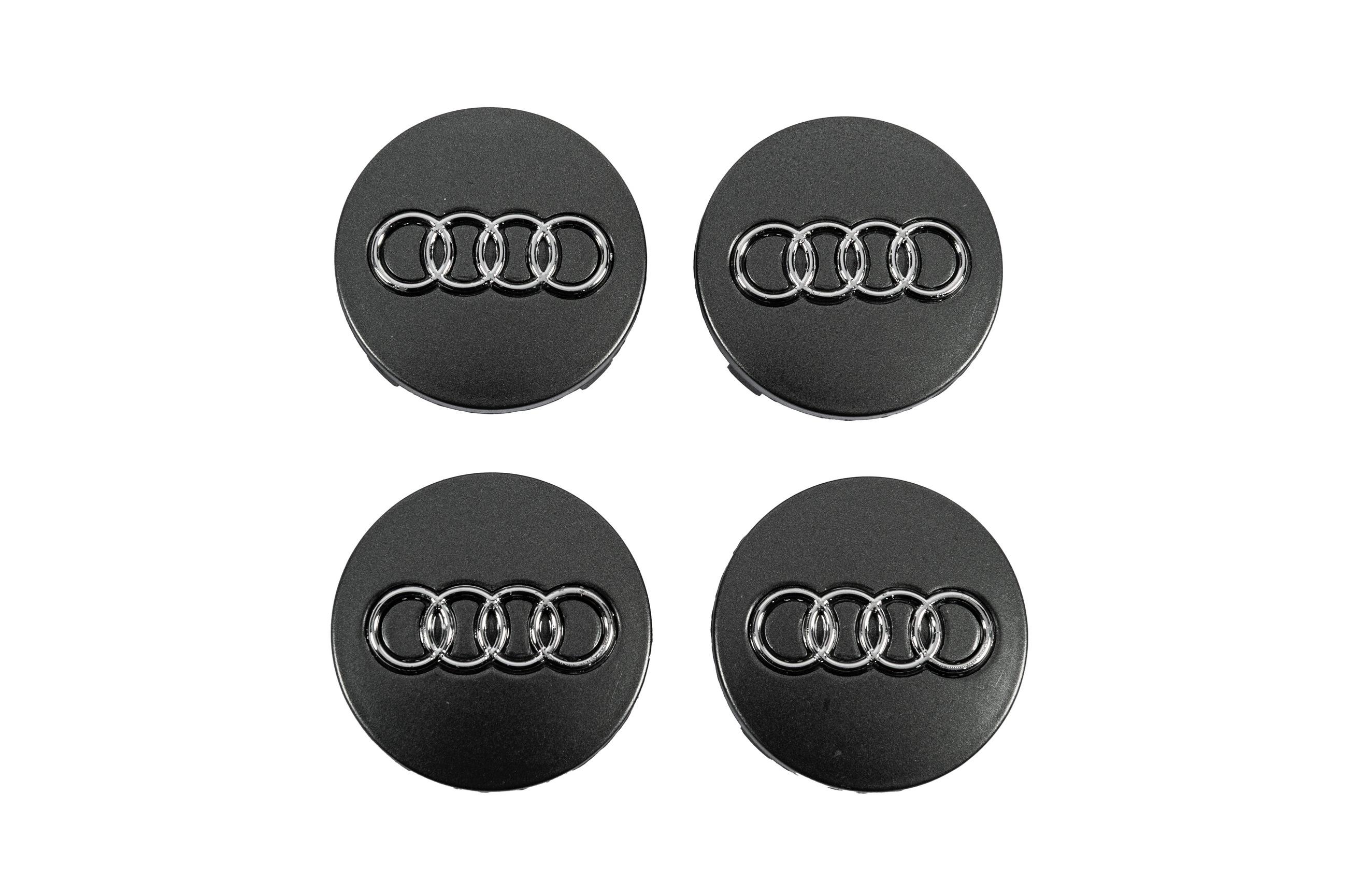 Заглушки для дисков Davs Auto ad5957g для Audi пластик 60/58 мм 4 шт. Серый (182898)