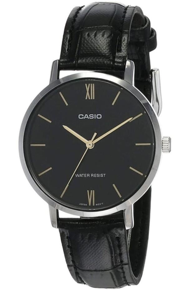 Наручные часы женские Casio LTP-VT01L-1B d 34 мм Серебряный/Черный