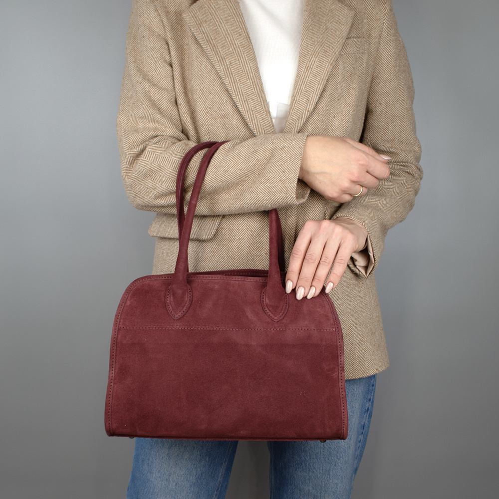 Сумка женская Virginia Conti 03802 замшевая с 2 ручками Винный (2403382650) - фото 2 Сумка женская Virginia Conti 03802 замшевая с 2 ручками Винный (2403382650) - фото 2