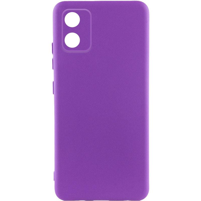 Противоударный чехол Silicone Cover Lakshmi Full Camera (A) для Motorola Moto E13 Фиолетовый / Purple