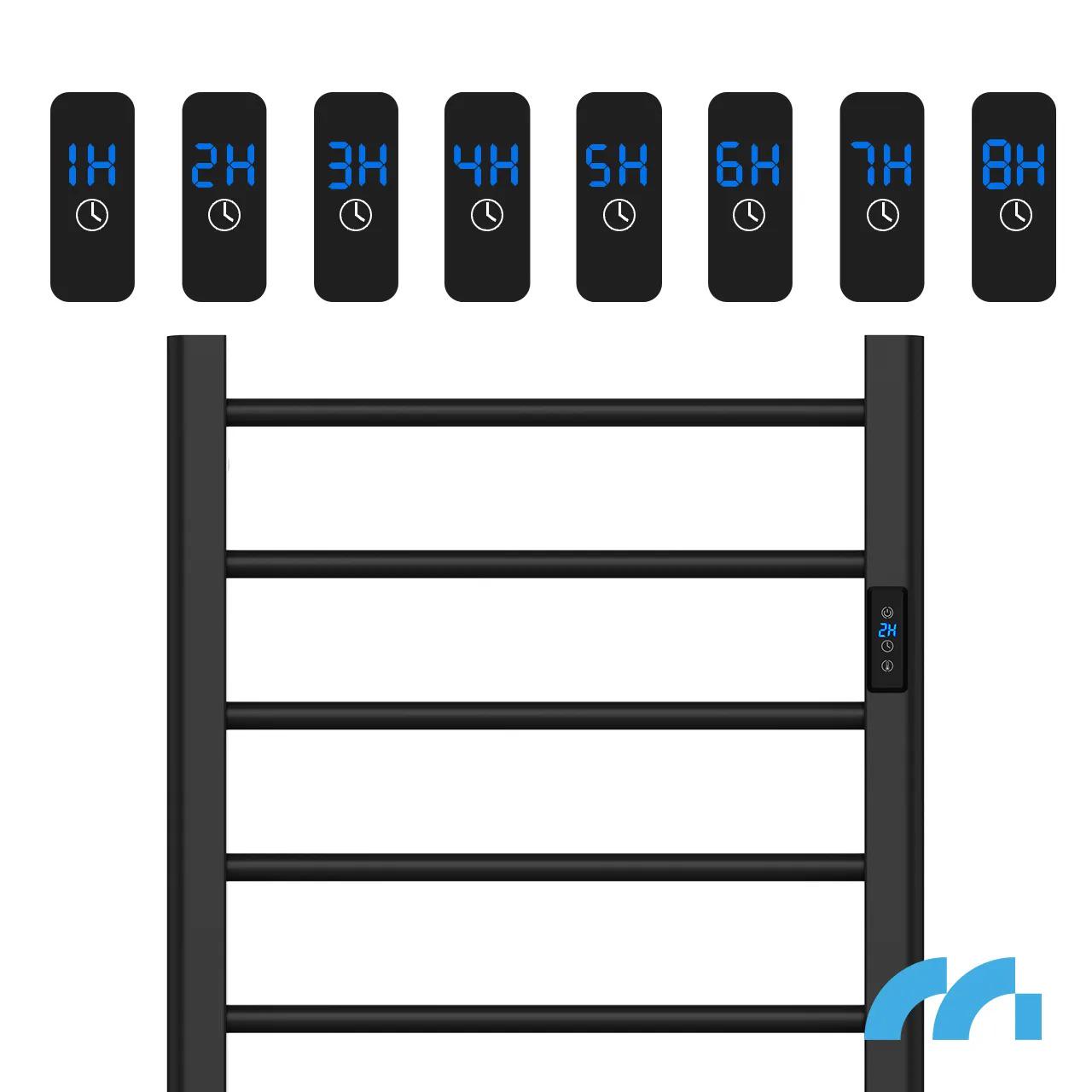 Електрична рушникосушка Maltec з термостатом і таймером 2в1 200W Black (BH200W) - фото 9