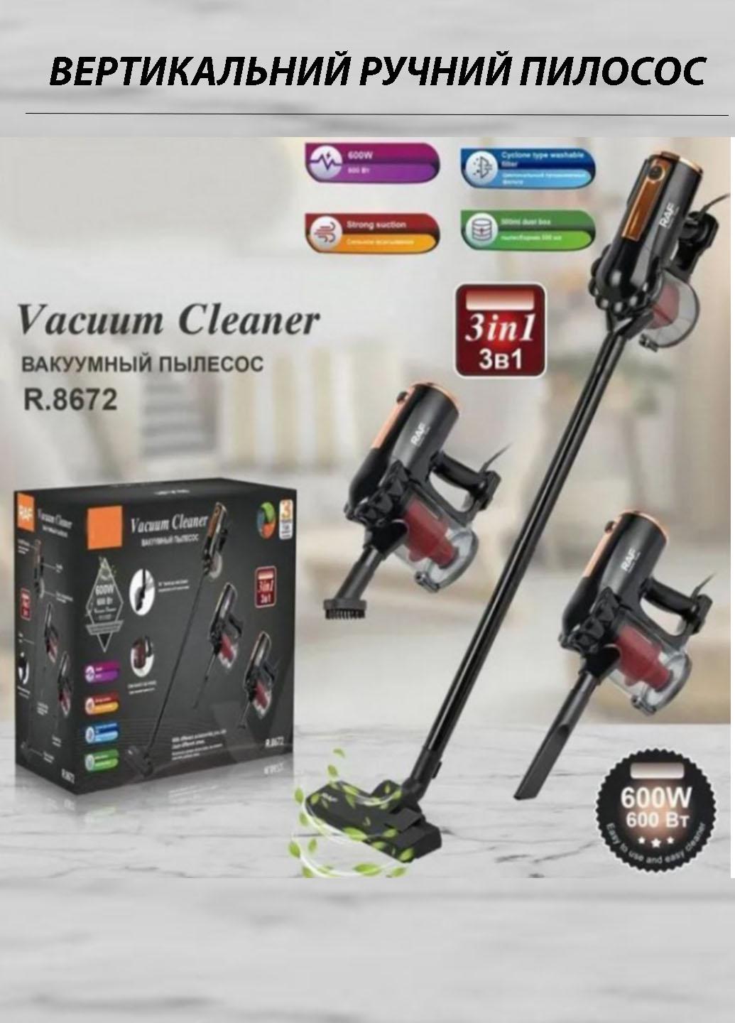 Пилосос ручний без мішка RAF 8672 вертикальний колбовий циклонного типу 600 Вт Чорний (8672А) - фото 11 Пилосос ручний без мішка RAF 8672 вертикальний колбовий циклонного типу 600 Вт Чорний (8672А) - фото 11