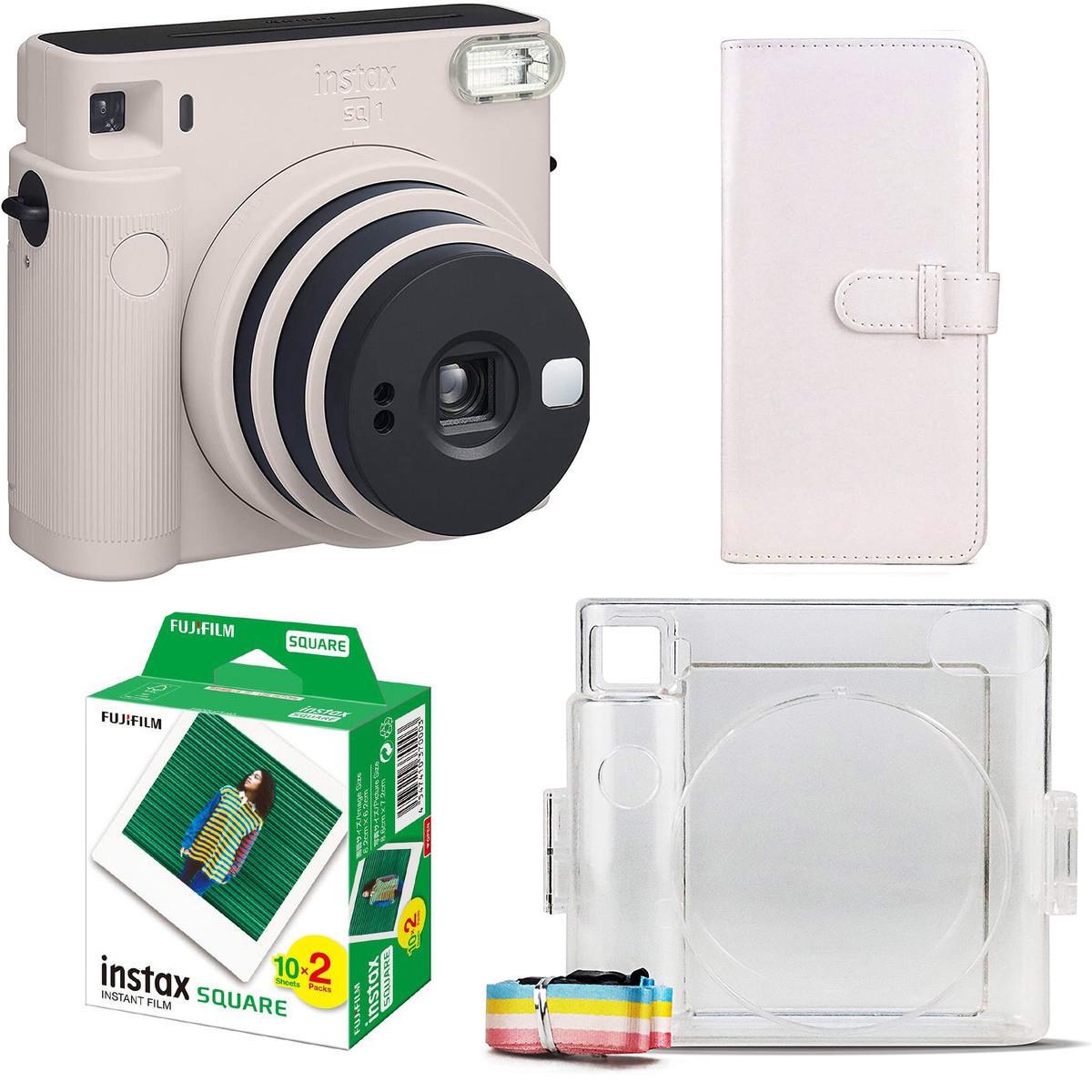 Подарунковий набір фотоапарат Fujifilm Instax Square SQ1 фотопапір 20 шт./чохол/фотоальбом на 80 фото Білий (2516978293)
