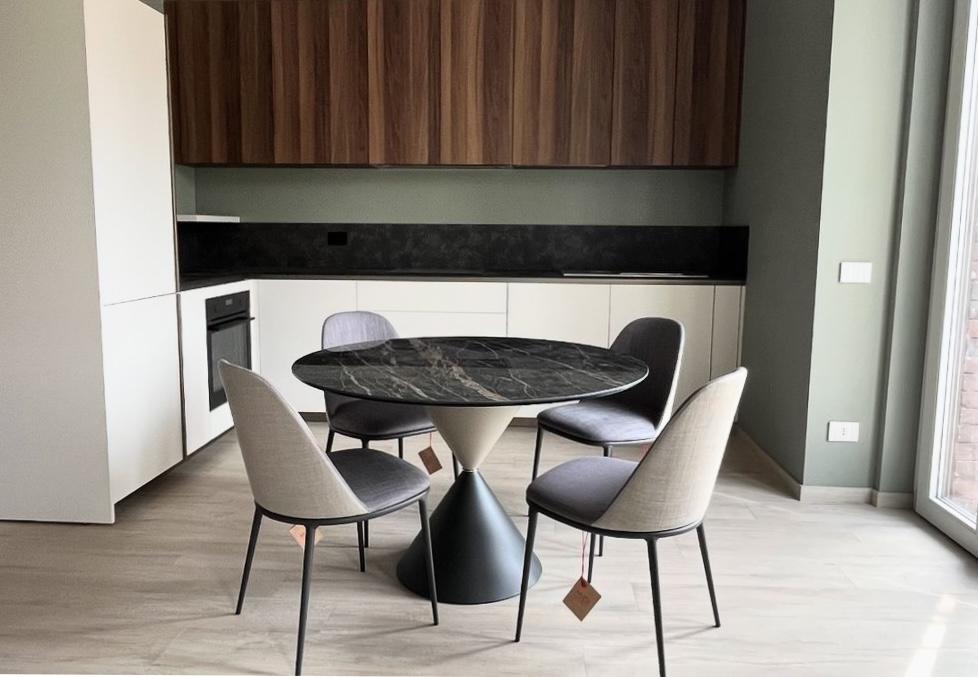 Стол обеденный Clessidra Crystal Ceramic 120 см Noir Desir (T1960120ND) - фото 2