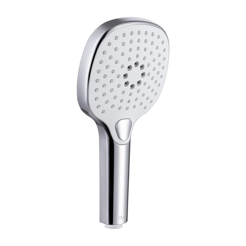 Душевая лейка Q-tap Rucni QTRUCA121N3KCW с кнопкой 120 мм Хром (77355)