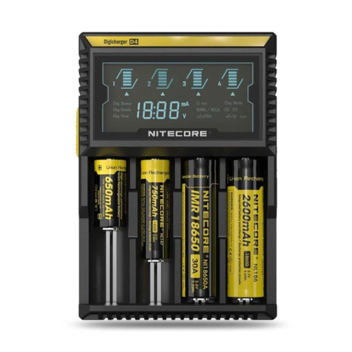 Зарядний пристрій на 4 відсіки Nitecore D4 (11668)