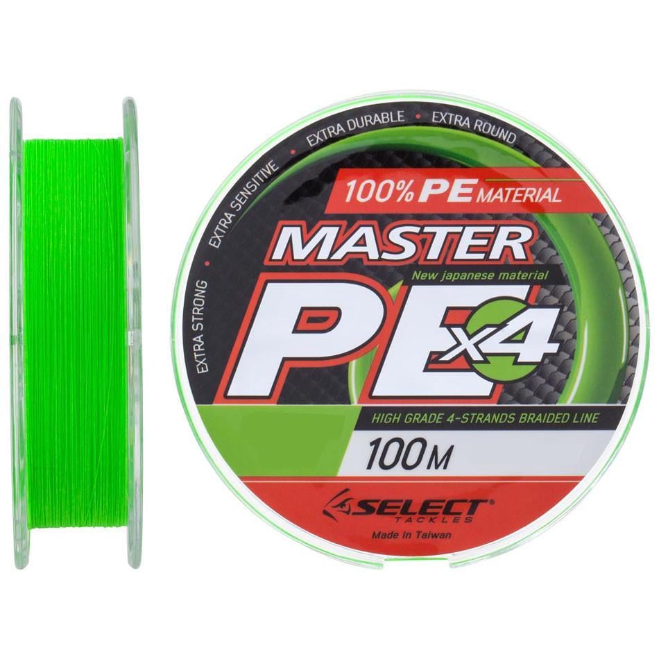 Шнур Select Master PE #0,4/0,06 мм 20lb/9 кг 100 м Салатовый (1817753750)