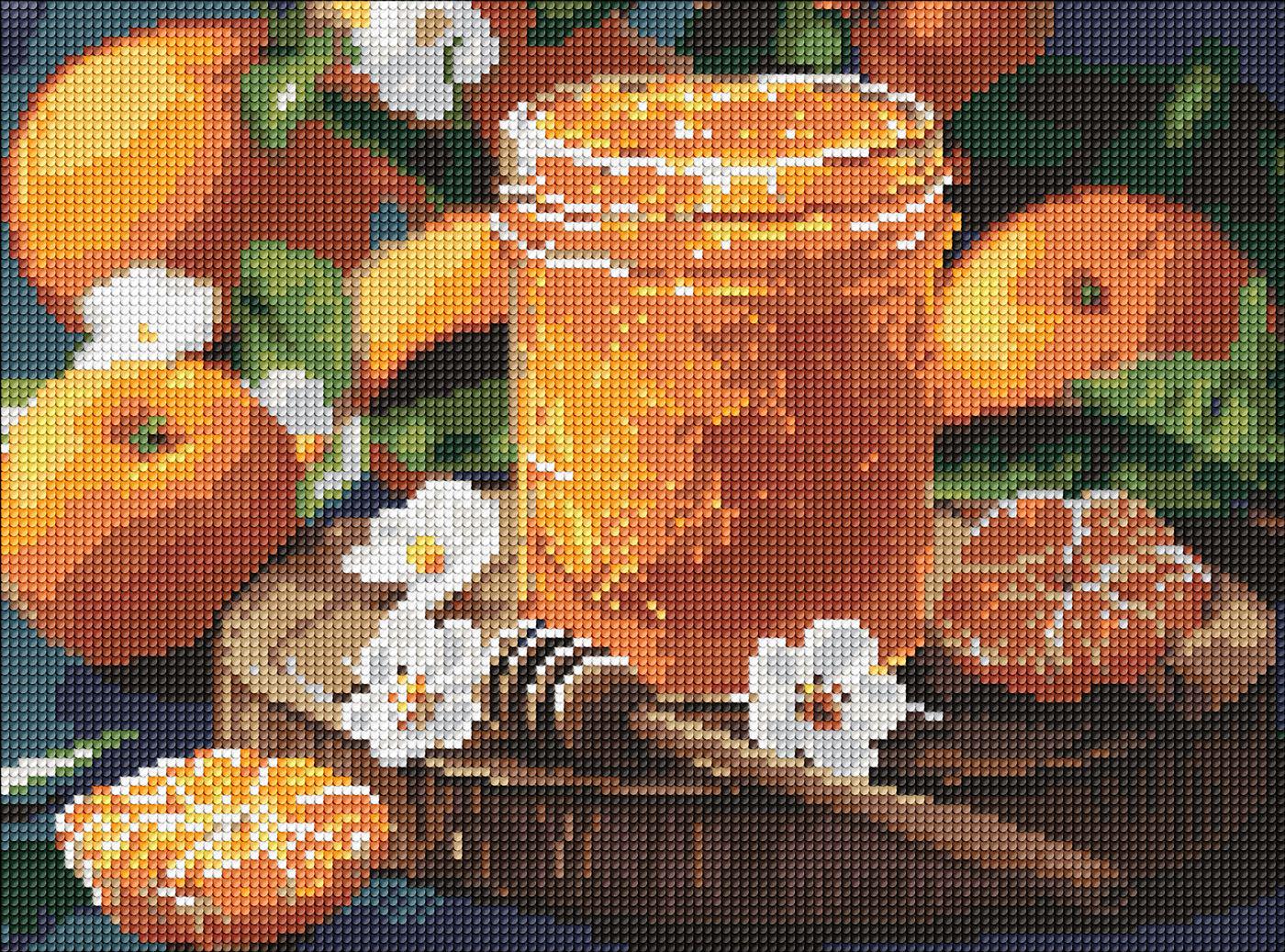 Набір з алмазною мозаїкою Ideyka Мандаринове варення AMO8128 на підрамнику 30x40 см (MTT-200379)