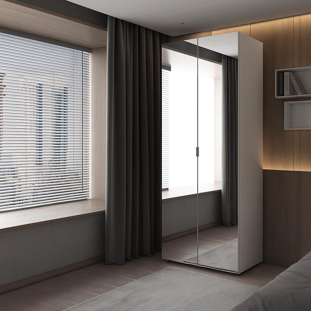 Шкаф распашной для одежды Doros Гелар 2 шт. 78х49,5х203,4 см 2 Зеркала/Белый - фото 1 Шкаф распашной для одежды Doros Гелар 2 шт. 78х49,5х203,4 см 2 Зеркала/Белый - фото 1